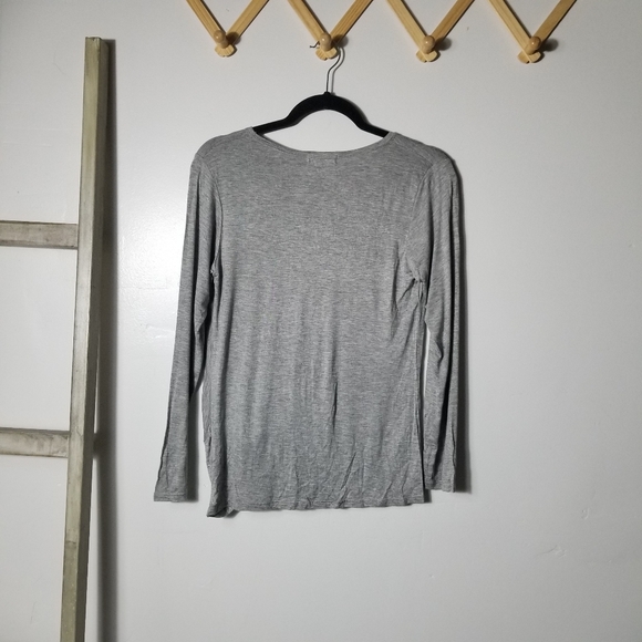 NWOT GINGER G WOMEN'S GRAY LONG SLEEVE BLOUSE SIZE SMALL - Picture 2 of 10